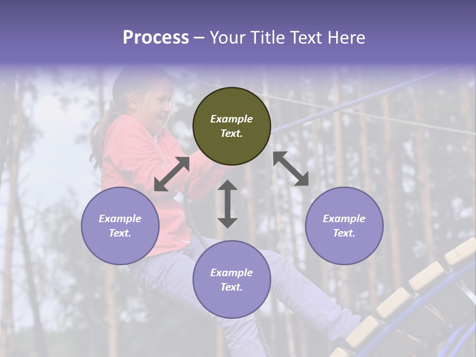 A Little Girl On A Rope In A Park PowerPoint Template