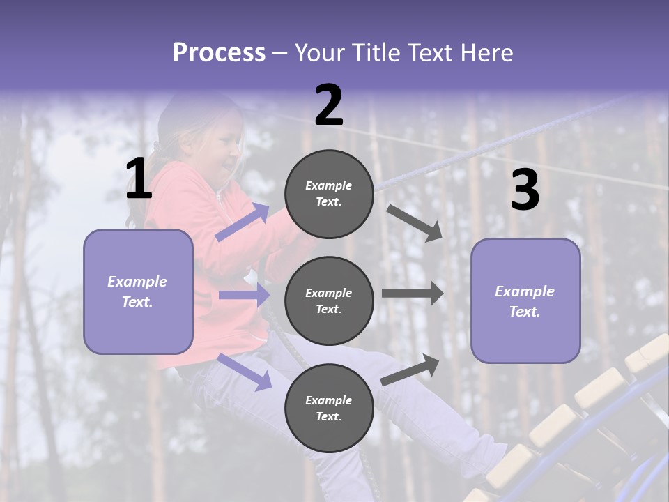A Little Girl On A Rope In A Park PowerPoint Template