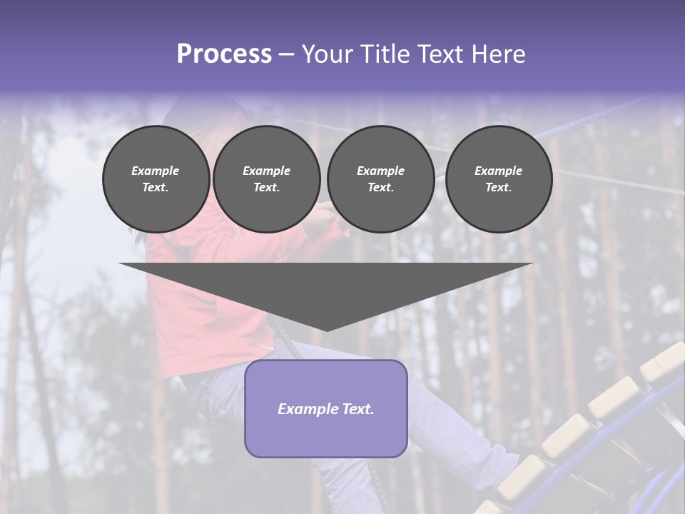 A Little Girl On A Rope In A Park PowerPoint Template