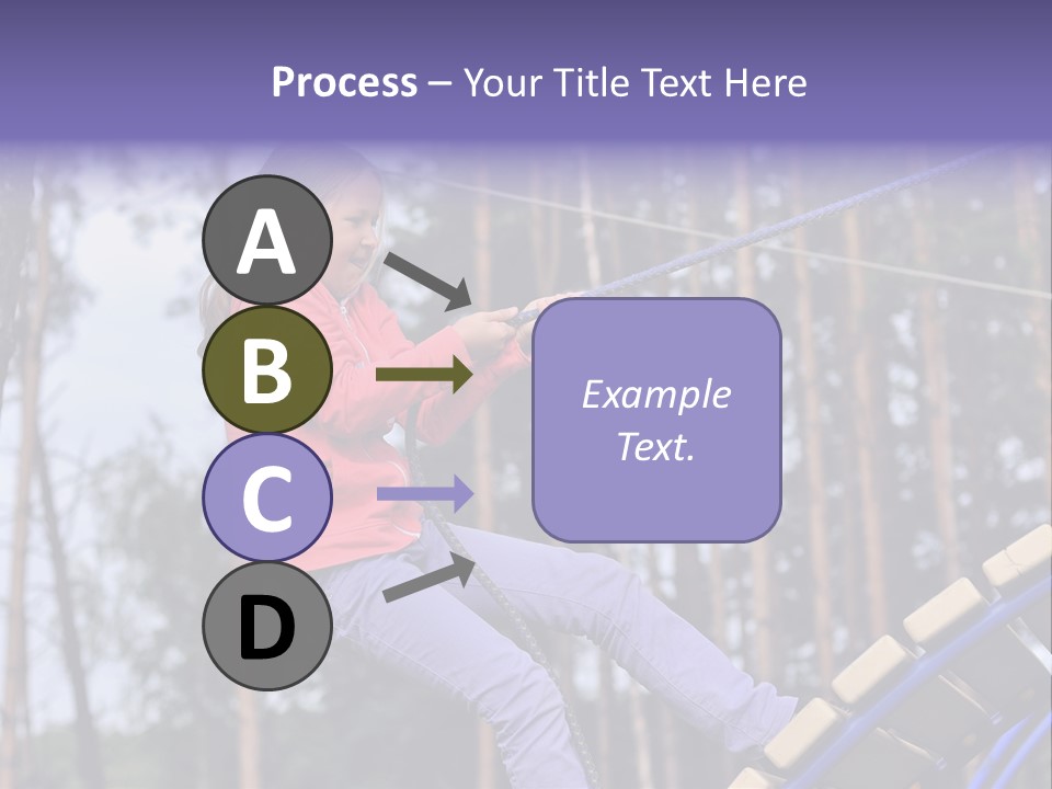 A Little Girl On A Rope In A Park PowerPoint Template