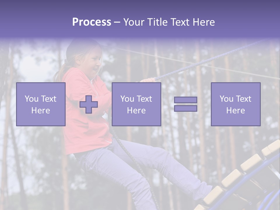 A Little Girl On A Rope In A Park PowerPoint Template