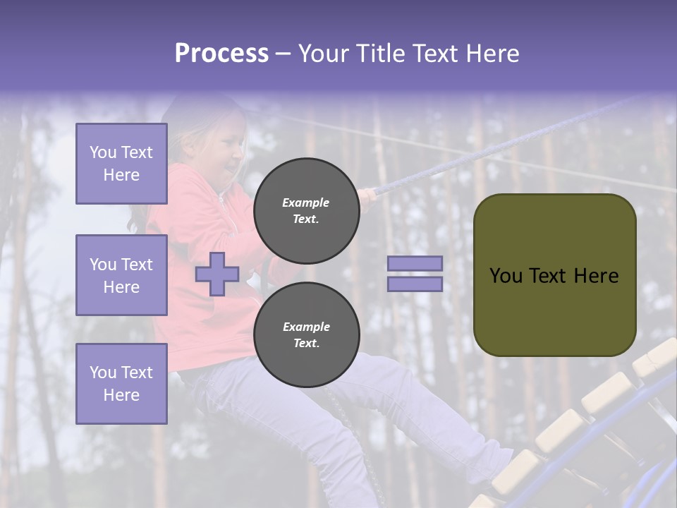 A Little Girl On A Rope In A Park PowerPoint Template