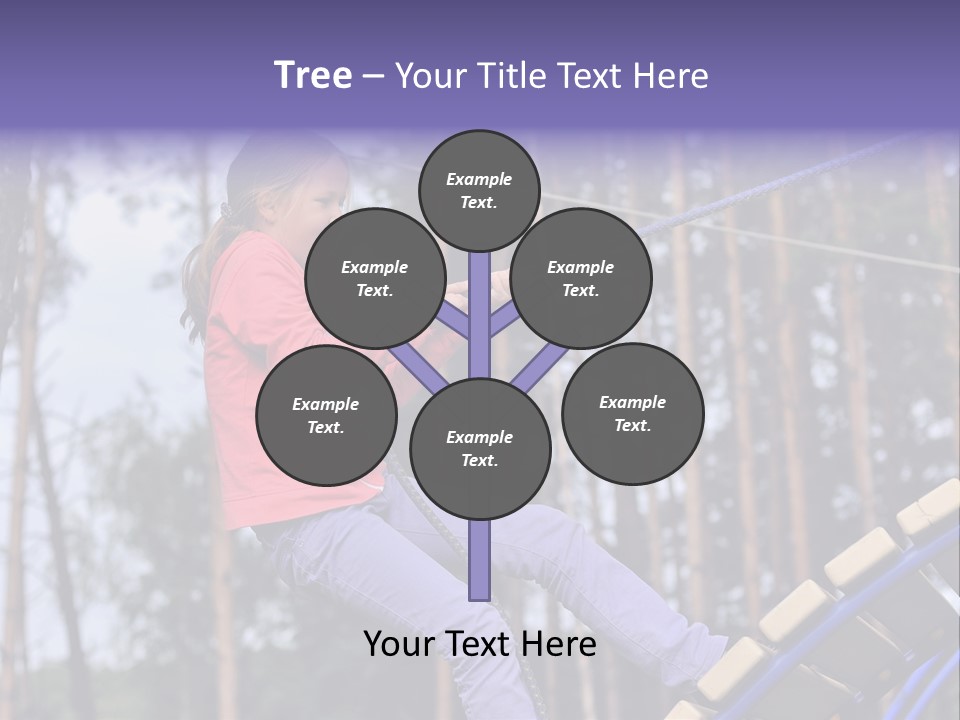 A Little Girl On A Rope In A Park PowerPoint Template