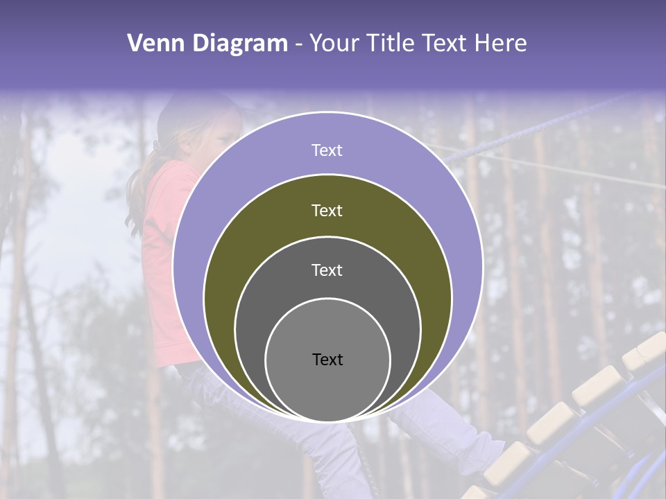 A Little Girl On A Rope In A Park PowerPoint Template