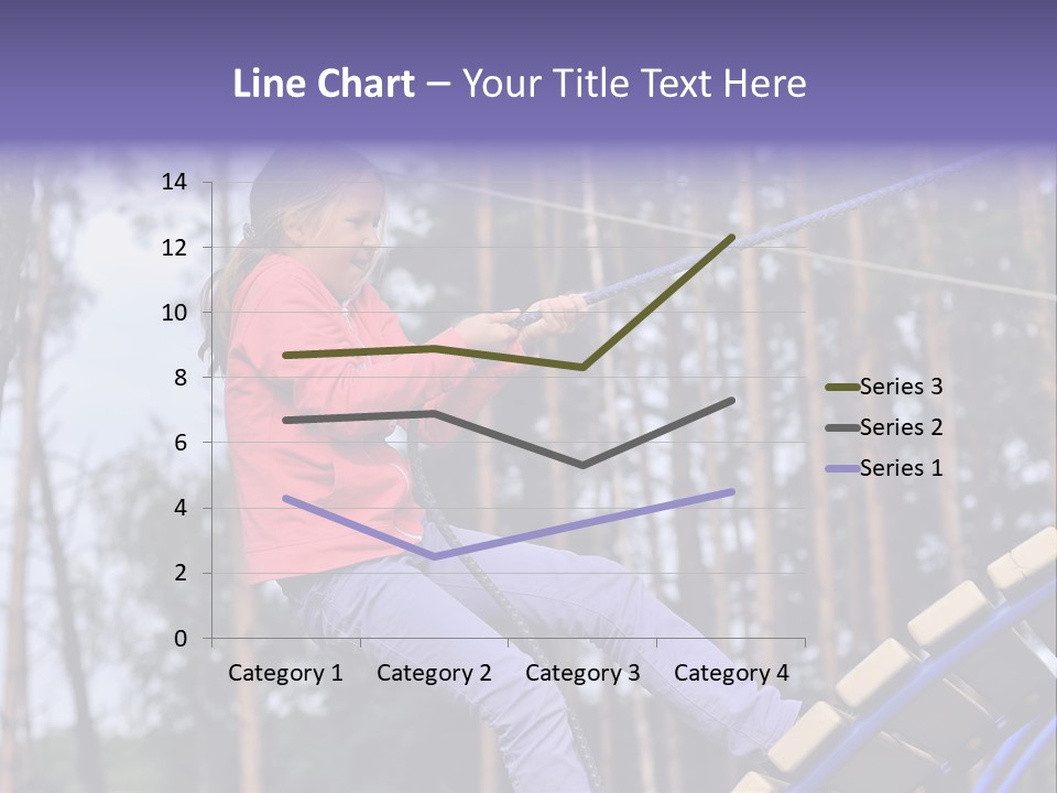 A Little Girl On A Rope In A Park PowerPoint Template
