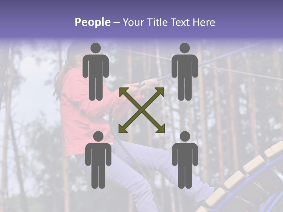 A Little Girl On A Rope In A Park PowerPoint Template