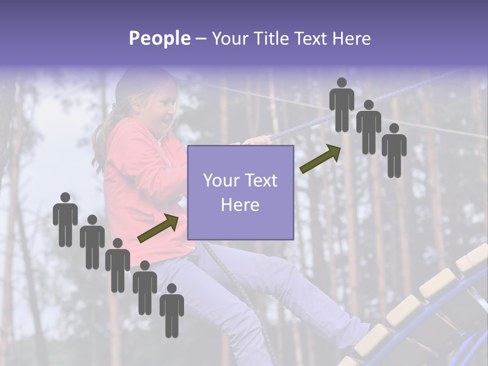 A Little Girl On A Rope In A Park PowerPoint Template