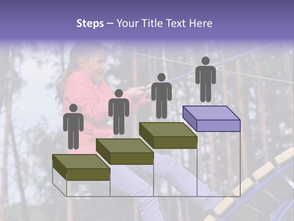 A Little Girl On A Rope In A Park PowerPoint Template