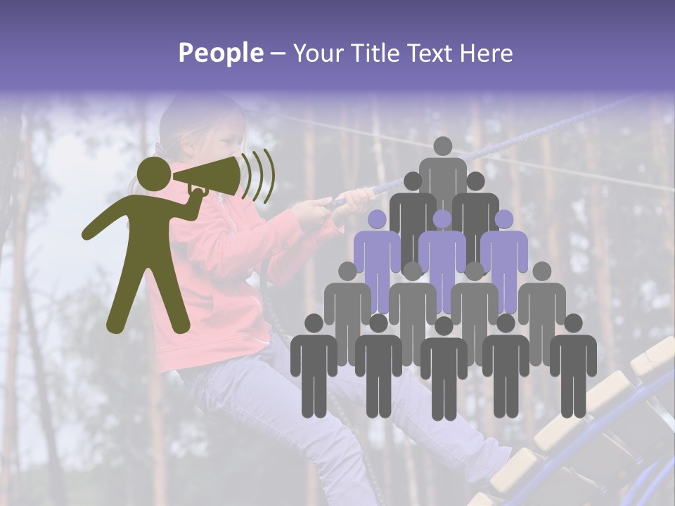 A Little Girl On A Rope In A Park PowerPoint Template