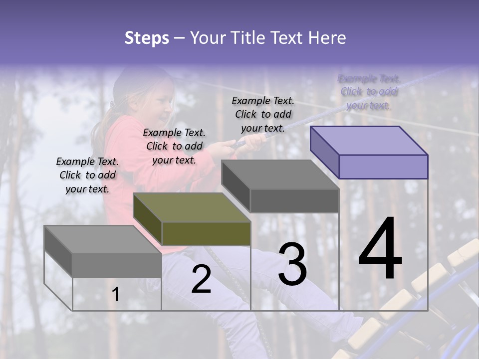A Little Girl On A Rope In A Park PowerPoint Template