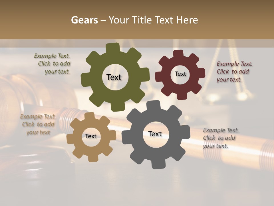 A Wooden Gaven Sitting On Top Of A Table Next To Books PowerPoint Template
