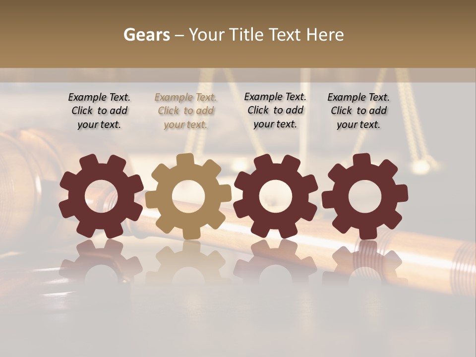 A Wooden Gaven Sitting On Top Of A Table Next To Books PowerPoint Template