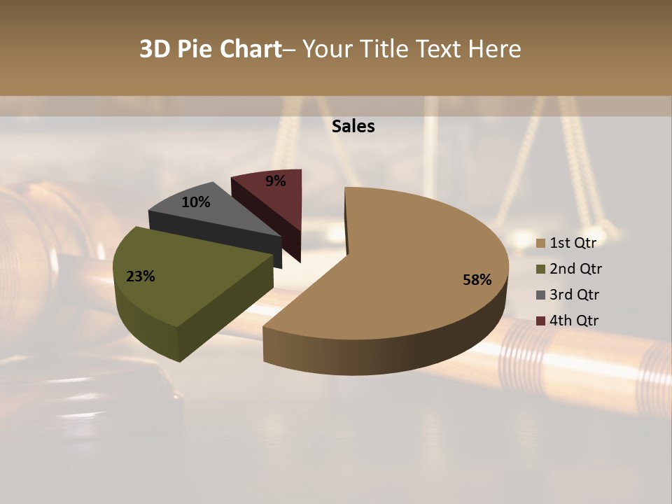 A Wooden Gaven Sitting On Top Of A Table Next To Books PowerPoint Template