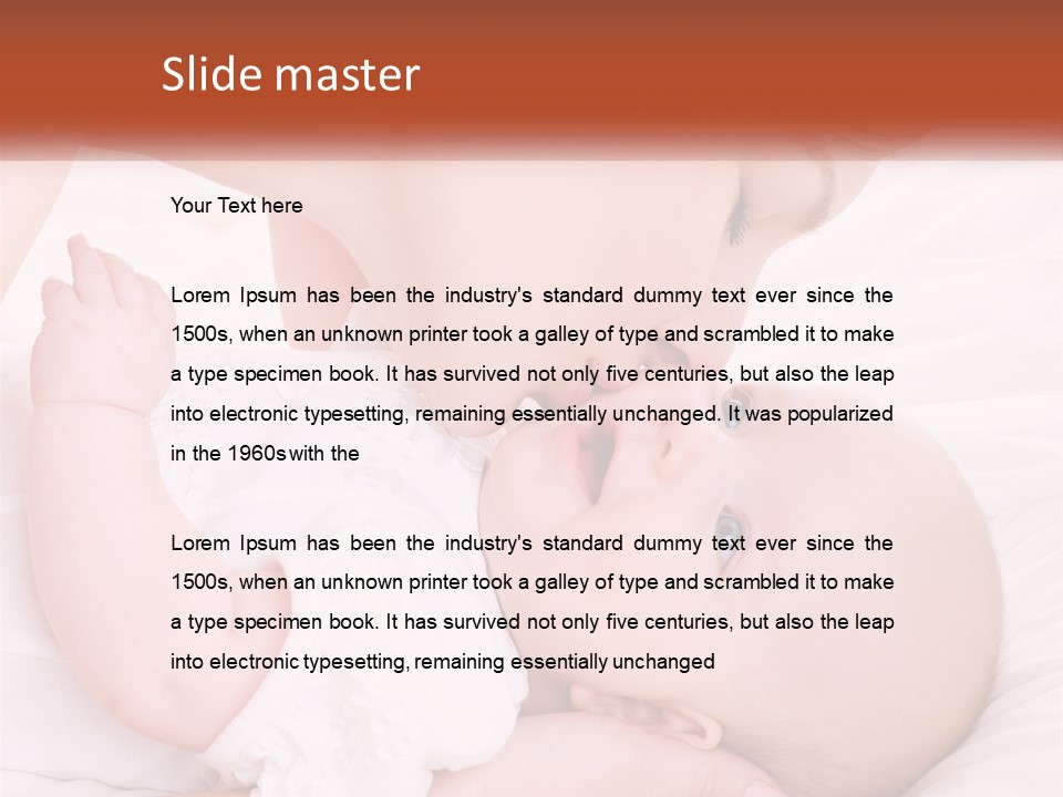 A Woman Kissing A Baby On The Cheek PowerPoint Template
