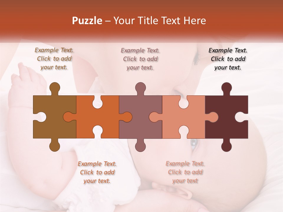 A Woman Kissing A Baby On The Cheek PowerPoint Template