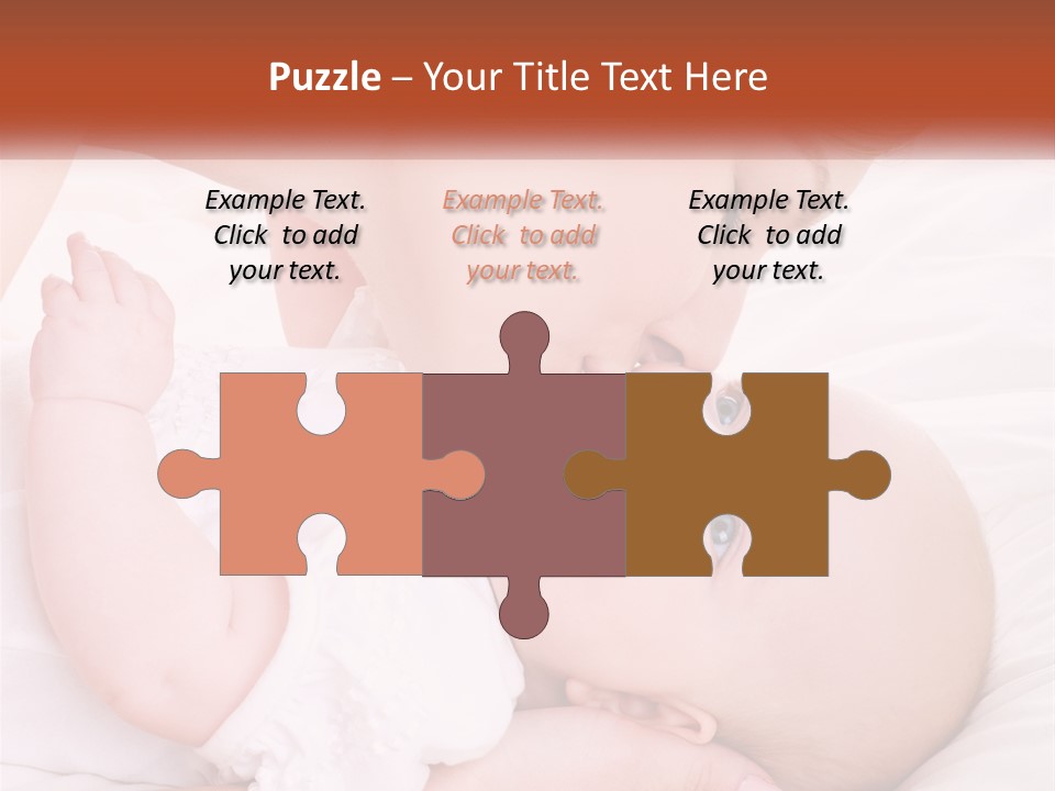 A Woman Kissing A Baby On The Cheek PowerPoint Template