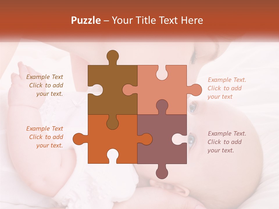 A Woman Kissing A Baby On The Cheek PowerPoint Template