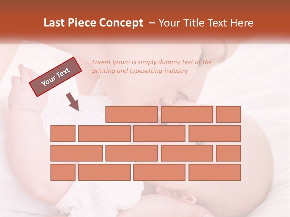 A Woman Kissing A Baby On The Cheek PowerPoint Template