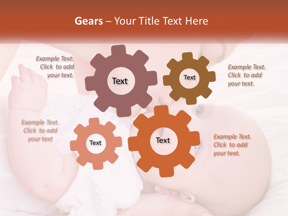 A Woman Kissing A Baby On The Cheek PowerPoint Template