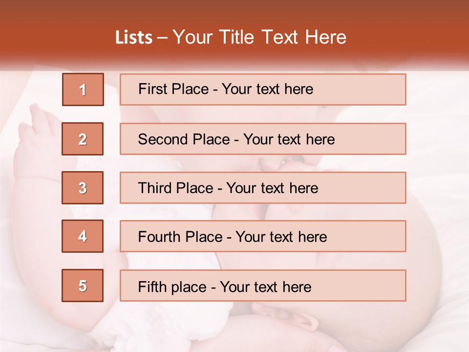 A Woman Kissing A Baby On The Cheek PowerPoint Template
