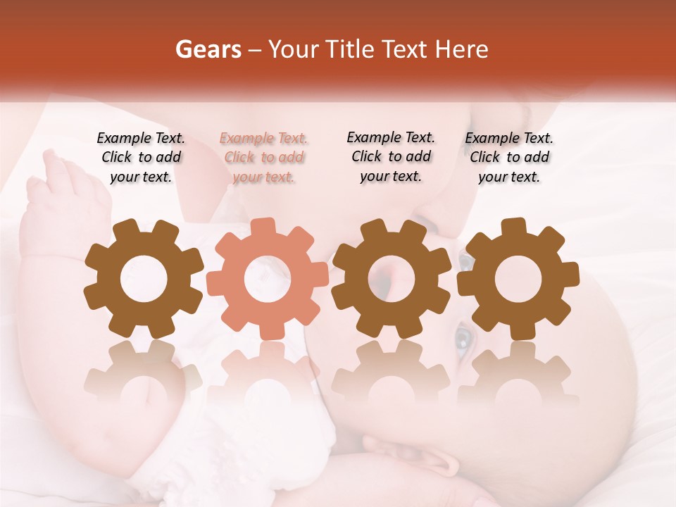 A Woman Kissing A Baby On The Cheek PowerPoint Template