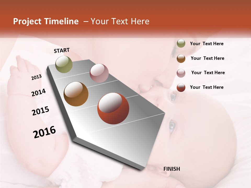 A Woman Kissing A Baby On The Cheek PowerPoint Template