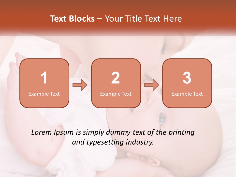 A Woman Kissing A Baby On The Cheek PowerPoint Template