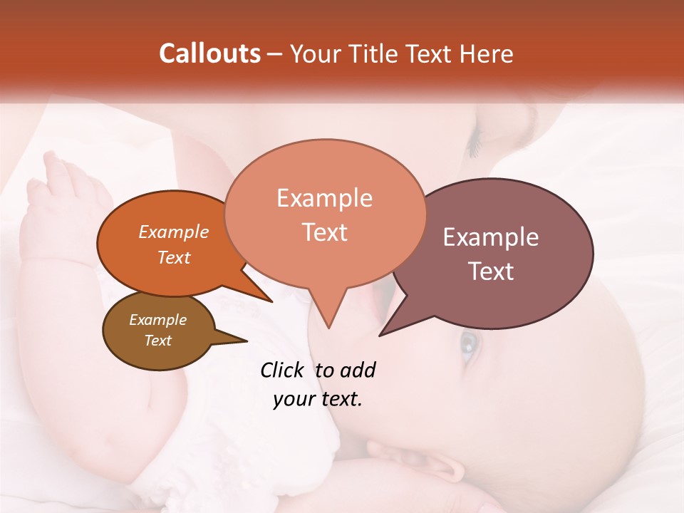 A Woman Kissing A Baby On The Cheek PowerPoint Template