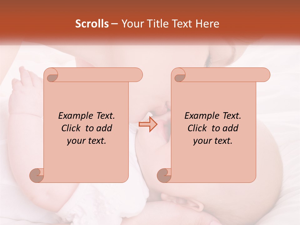 A Woman Kissing A Baby On The Cheek PowerPoint Template