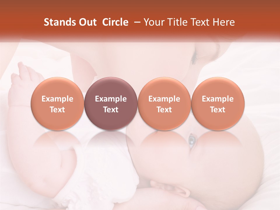 A Woman Kissing A Baby On The Cheek PowerPoint Template