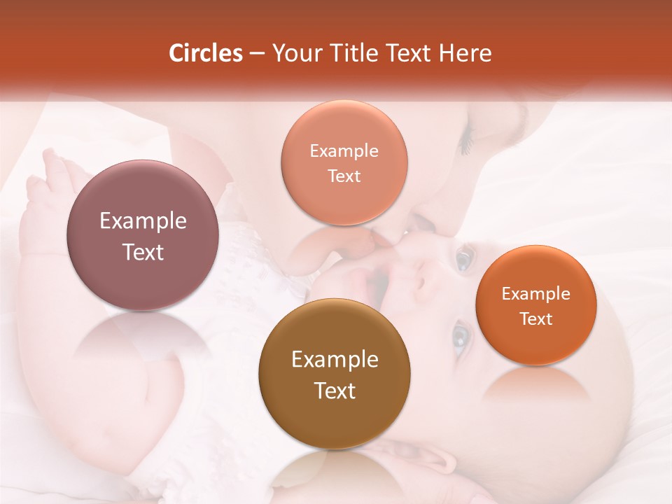 A Woman Kissing A Baby On The Cheek PowerPoint Template