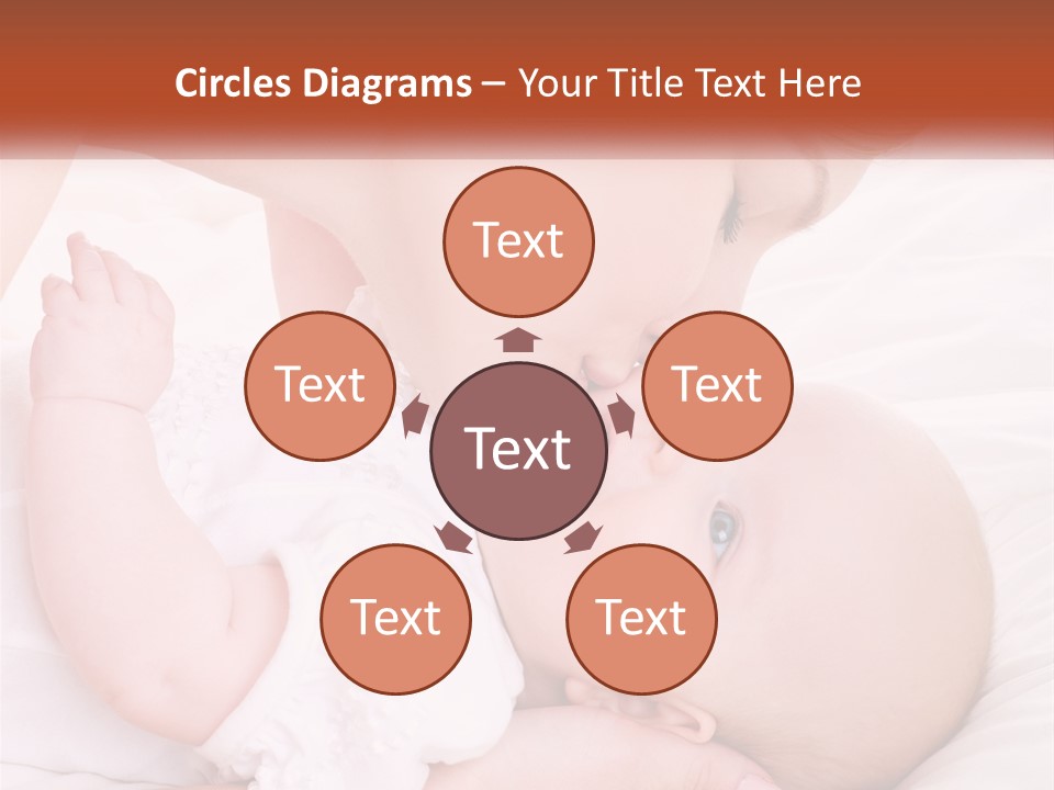 A Woman Kissing A Baby On The Cheek PowerPoint Template