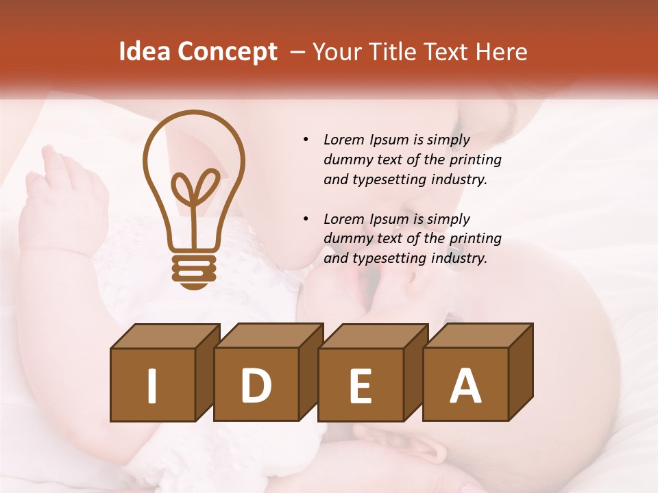 A Woman Kissing A Baby On The Cheek PowerPoint Template