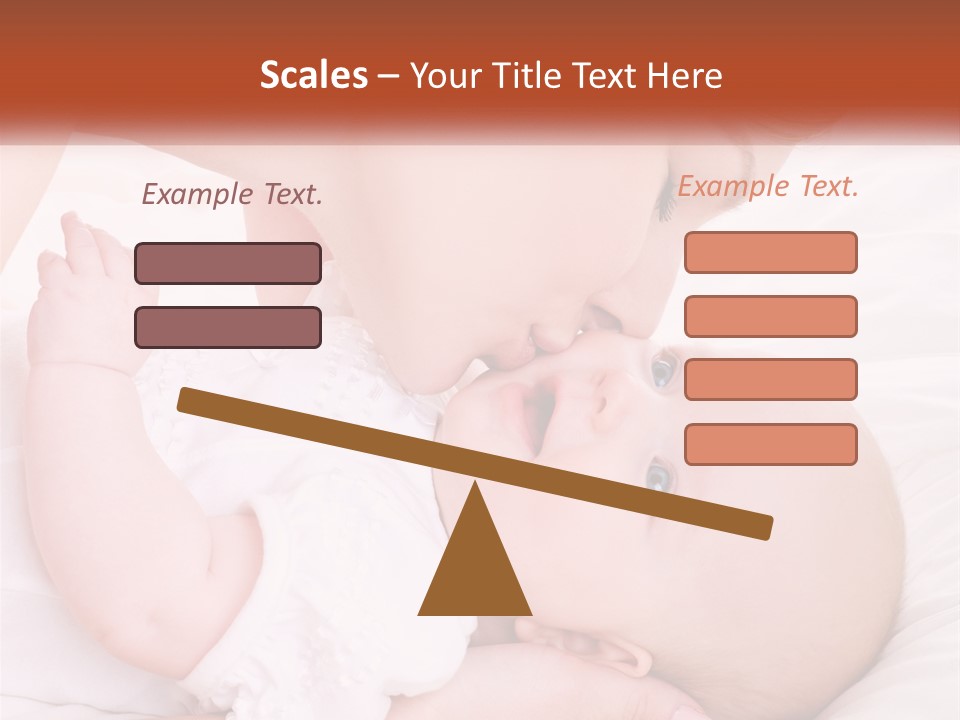 A Woman Kissing A Baby On The Cheek PowerPoint Template