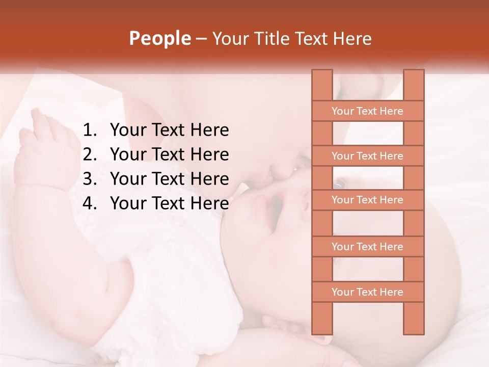 A Woman Kissing A Baby On The Cheek PowerPoint Template