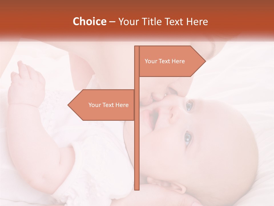 A Woman Kissing A Baby On The Cheek PowerPoint Template