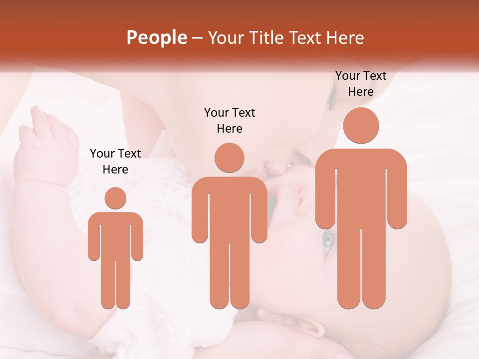 A Woman Kissing A Baby On The Cheek PowerPoint Template