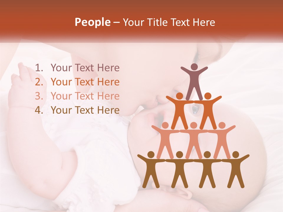 A Woman Kissing A Baby On The Cheek PowerPoint Template