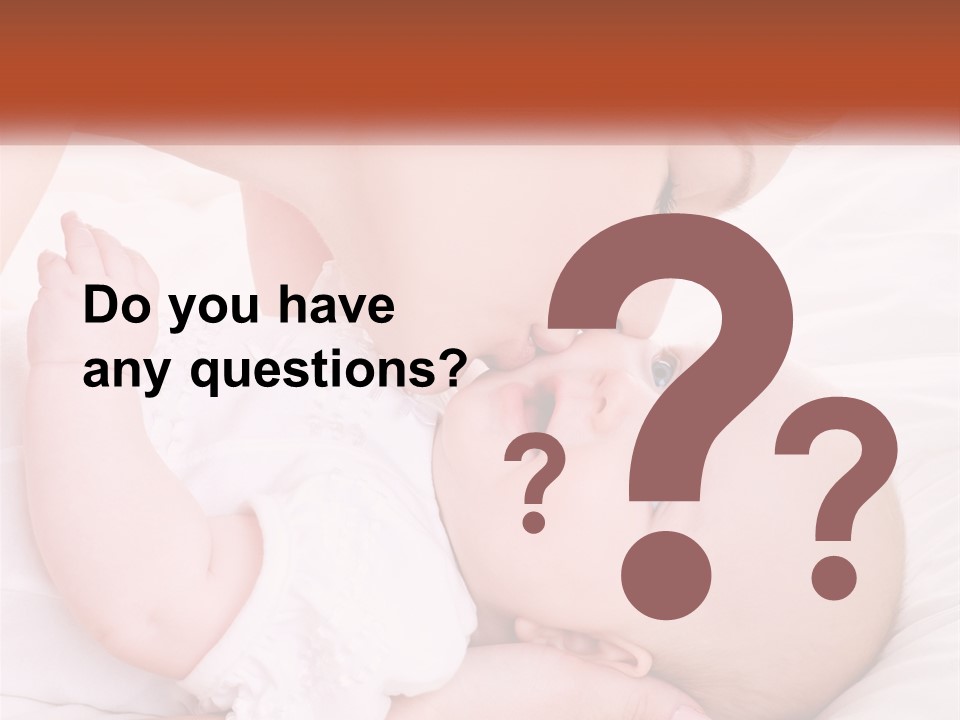 A Woman Kissing A Baby On The Cheek PowerPoint Template