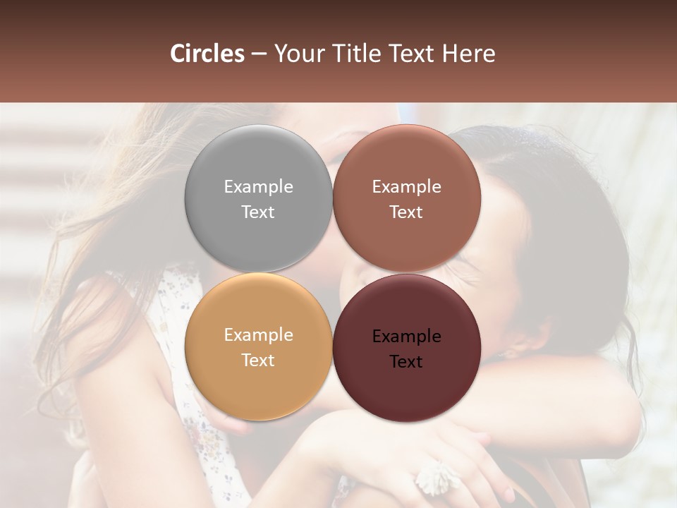 A Couple Of Women Hugging Each Other In Front Of A Brick Wall PowerPoint Template