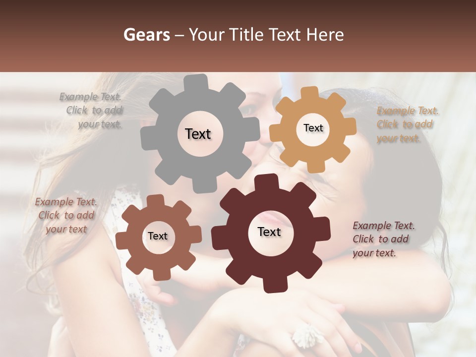 A Couple Of Women Hugging Each Other In Front Of A Brick Wall PowerPoint Template