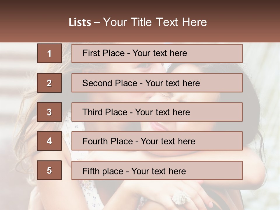 A Couple Of Women Hugging Each Other In Front Of A Brick Wall PowerPoint Template