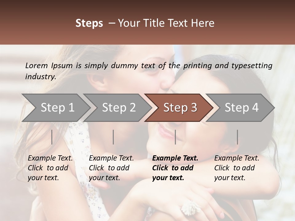 A Couple Of Women Hugging Each Other In Front Of A Brick Wall PowerPoint Template