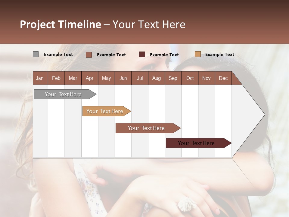 A Couple Of Women Hugging Each Other In Front Of A Brick Wall PowerPoint Template
