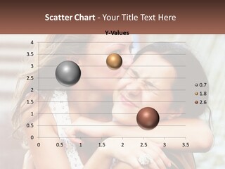 A Couple Of Women Hugging Each Other In Front Of A Brick Wall PowerPoint Template