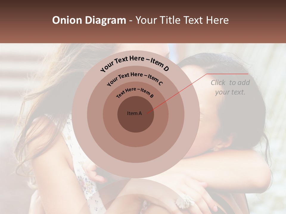 A Couple Of Women Hugging Each Other In Front Of A Brick Wall PowerPoint Template
