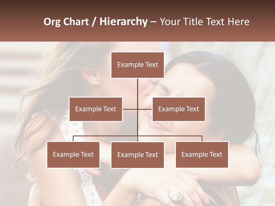 A Couple Of Women Hugging Each Other In Front Of A Brick Wall PowerPoint Template