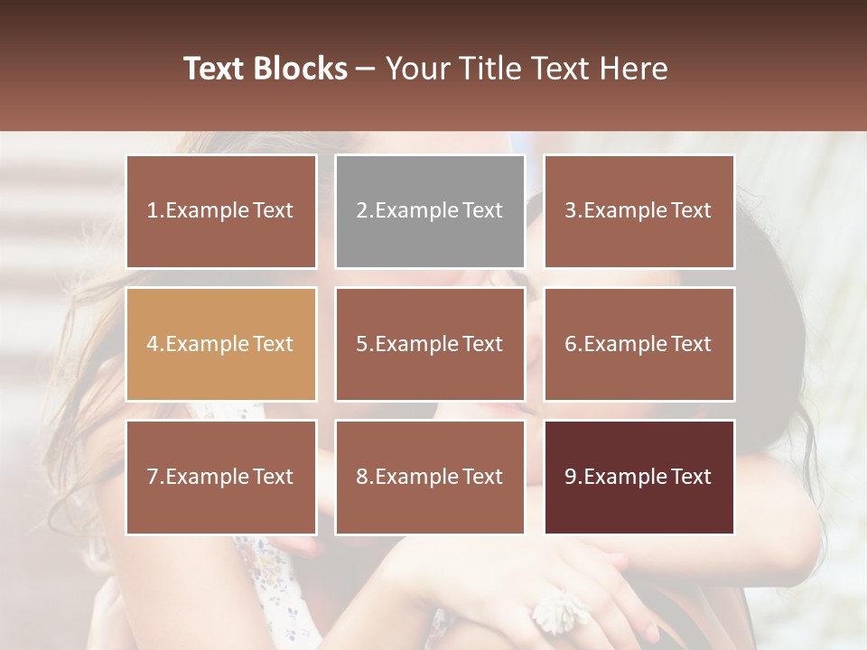 A Couple Of Women Hugging Each Other In Front Of A Brick Wall PowerPoint Template