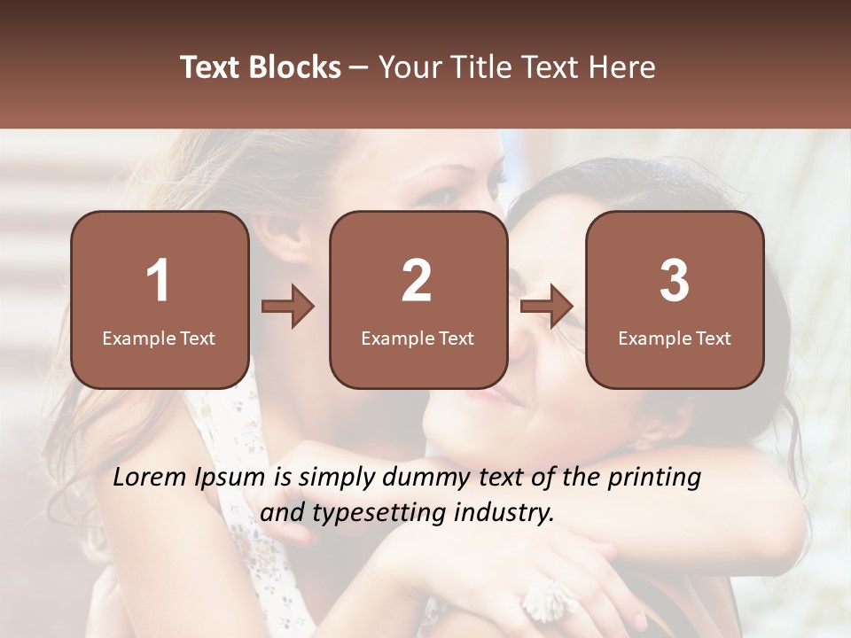 A Couple Of Women Hugging Each Other In Front Of A Brick Wall PowerPoint Template