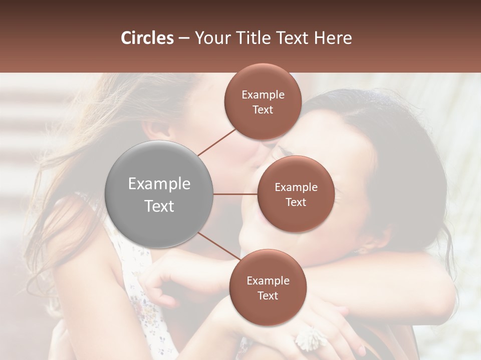 A Couple Of Women Hugging Each Other In Front Of A Brick Wall PowerPoint Template